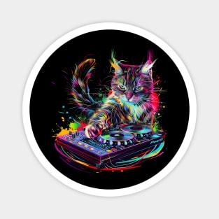 Cat DJ Loop Magnet